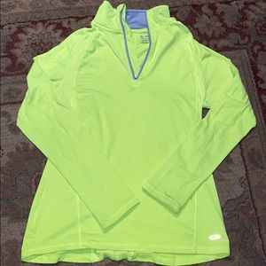 Champion Neon 3/4 Zip Wicking Top